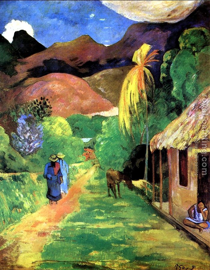 Paul Gauguin : Street in Tahiti Paul Gauguin : Street in Tahiti